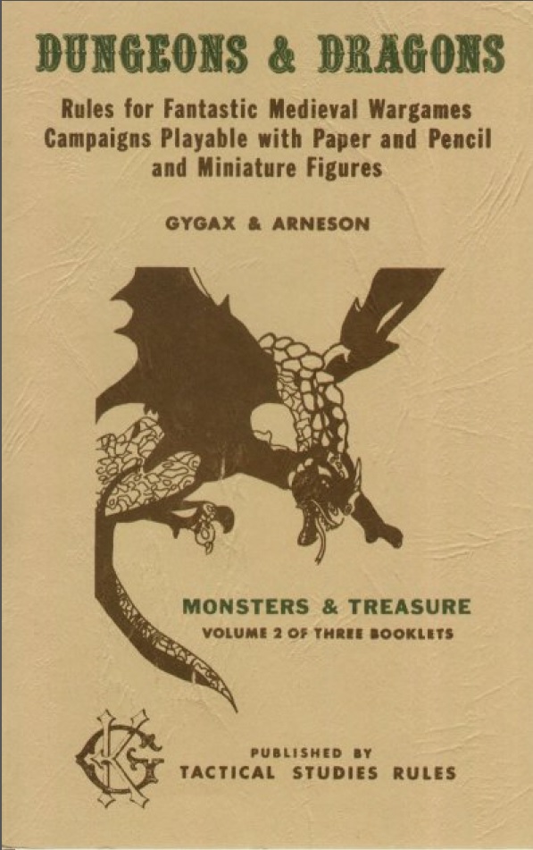 2. E. Gary Gygax and Dave Arneson – Dungeons & Dragons, Vol. 2: Monsters and Treasure&nbsp;(1974)