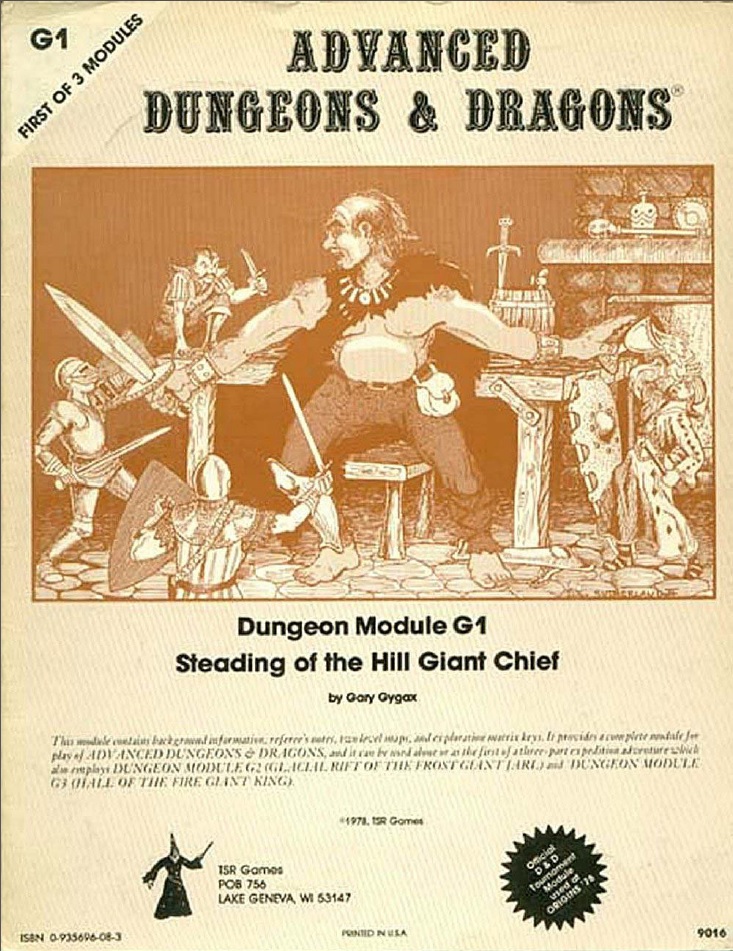 50. Gary Gygax – G1: Steading of the Hill Giant Chief&nbsp;(1978)