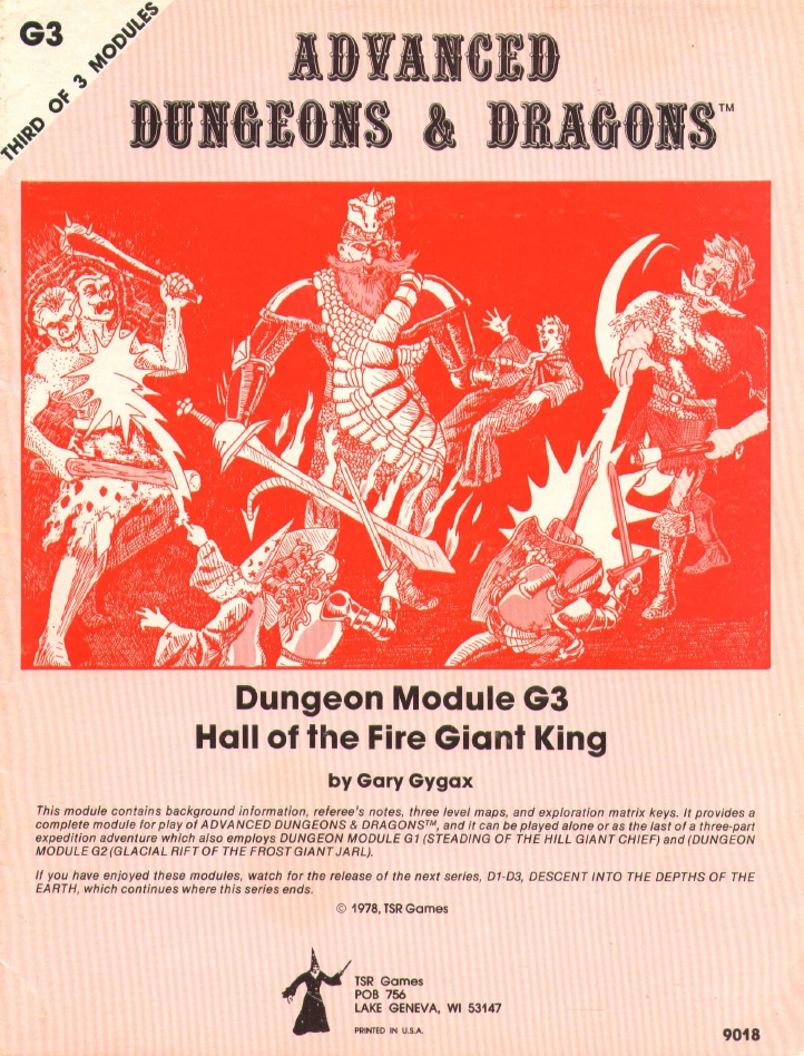 52. Gary Gygax – G3: Hall of the Fire Giant King&nbsp;(1978)