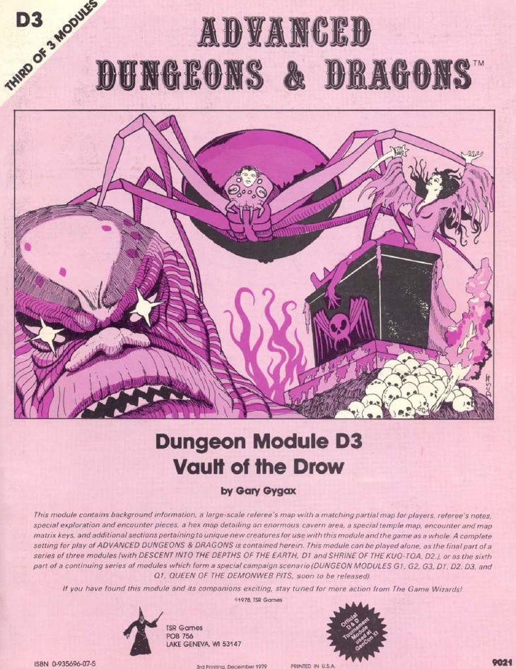 58. Gary Gygax – D3: Vault of the Drow&nbsp;(1978)