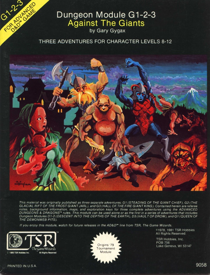 134. Gary Gygax – G1-3: Against the Giants&nbsp;(1981)