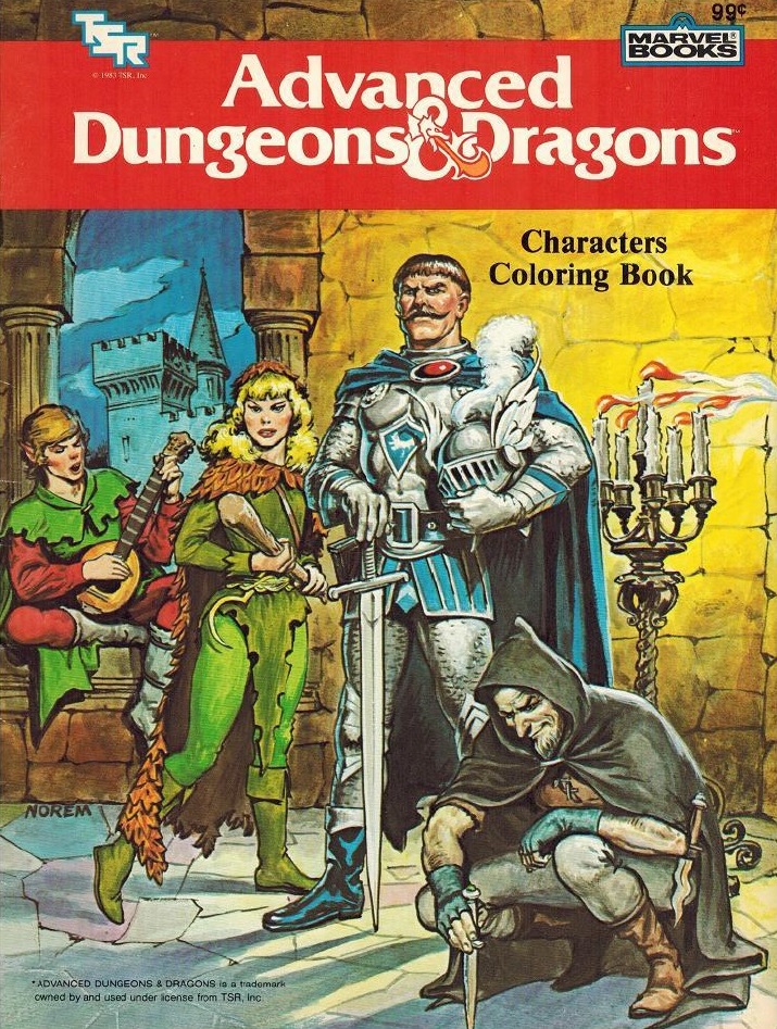 246. Jane Stine, John Tartaglione and Jim Mooney – Advanced Dungeons & Dragons Characters Coloring Book&nbsp;(1983)