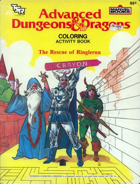 261.   David Anthony Kraft (words); Pablo Marcos, Frank Giacoia  (art) – Advanced Dungeons & Dragons Coloring Book: The Rescue of Ringlerun&nbsp;(1983)