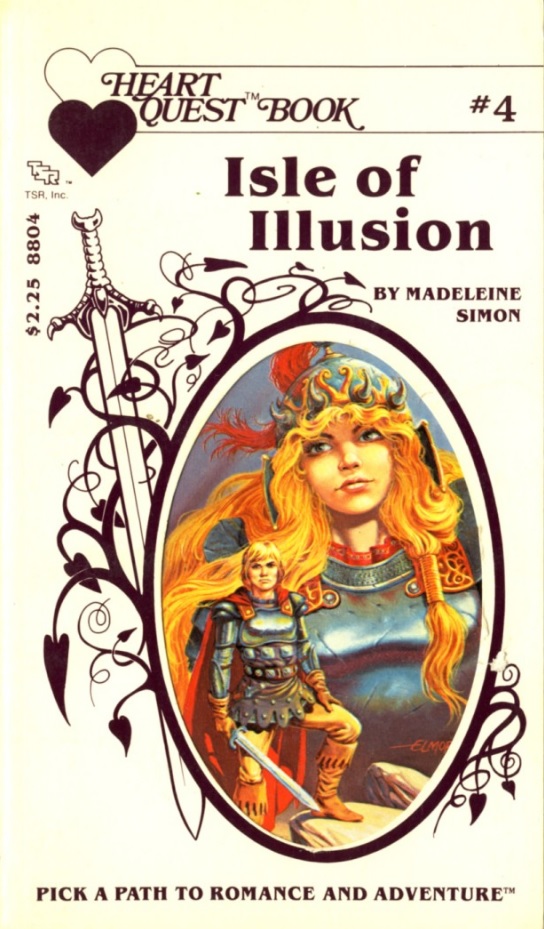 262. Madeleine Simon (cover by Larry Elmore, interior art by Jim Holloway) – HeartQuest #4: Isle of Illusion&nbsp;(1983)