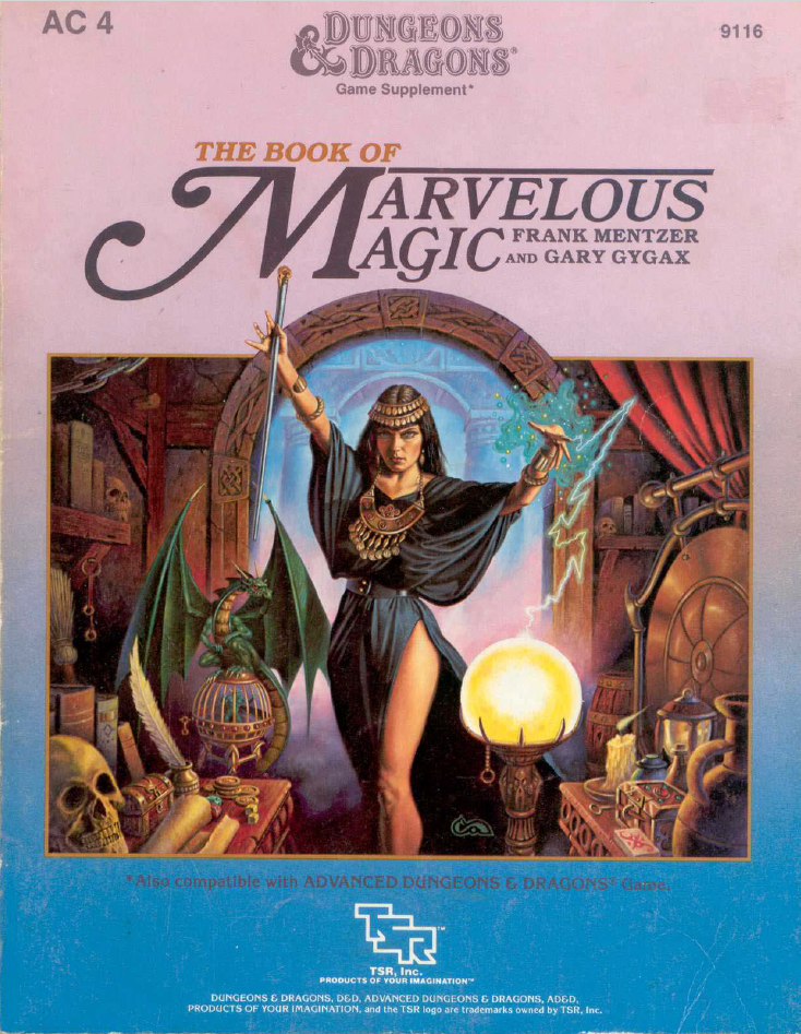 363. Gary Gygax and Frank Mentzer – AC4: The Book of Marvelous Magic&nbsp;(1985)