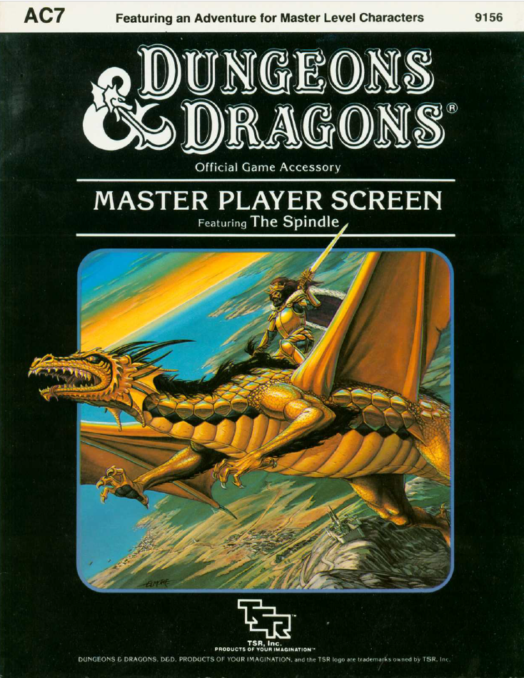 396. Bruce Nesmith – AC7: Master Player Screen (Feat. The Spindle of Heaven)&nbsp;(1985)