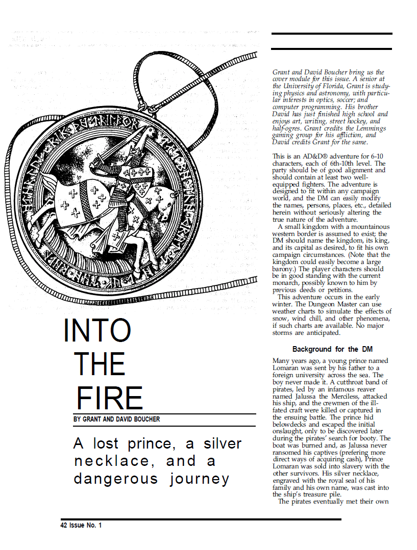 491.1.  Various Authors – Adventures contained in Dungeon #1 (September&nbsp;1986)