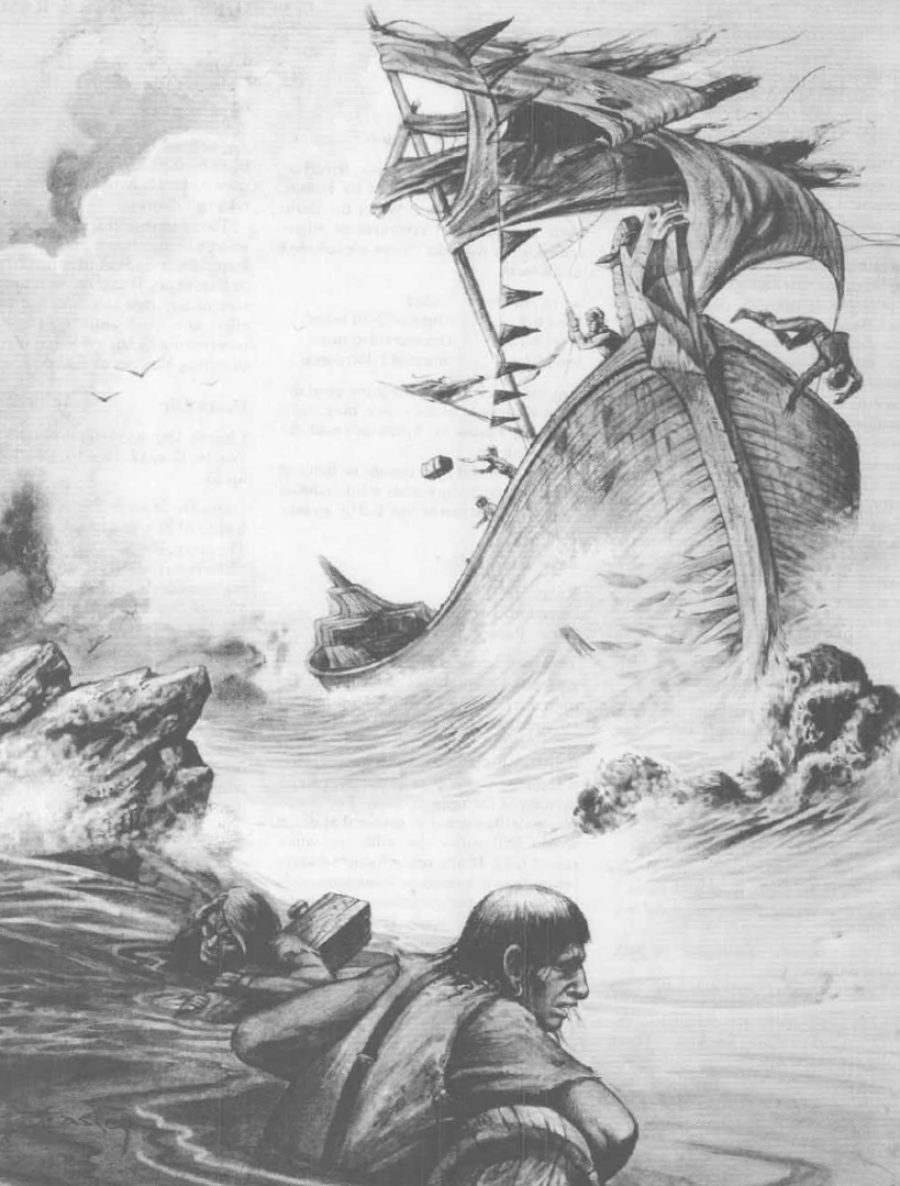 525.1. Jim Holloway, Dennis Kauth & David Sutherland – Illustrations and maps for DA3: City of the Gods&nbsp;(1987)